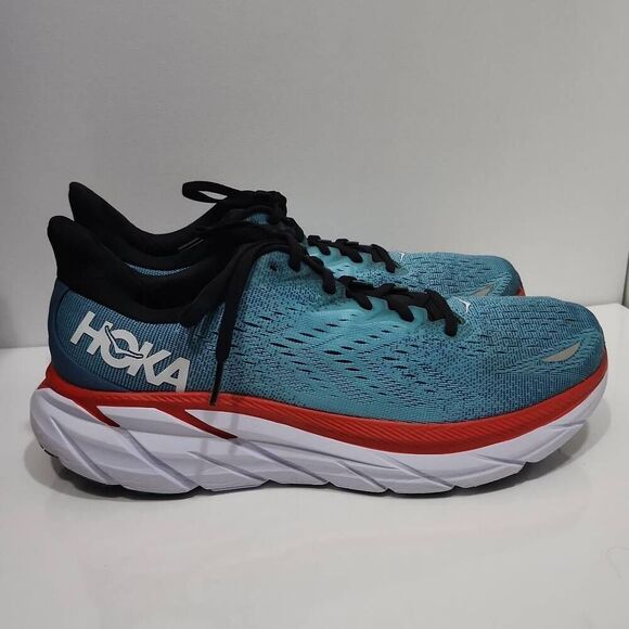 Hoka One One Clifton 8 Sneakers Teal/Aquarelle 9.5D Men\'s